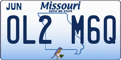 MO license plate OL2M6Q