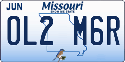 MO license plate OL2M6R