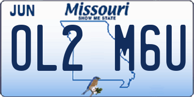MO license plate OL2M6U