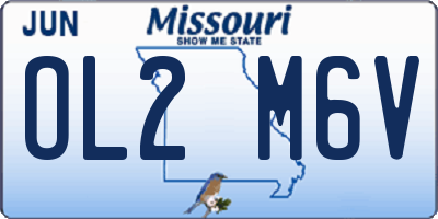 MO license plate OL2M6V