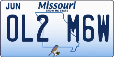 MO license plate OL2M6W