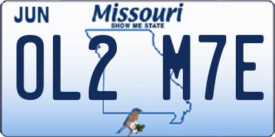 MO license plate OL2M7E