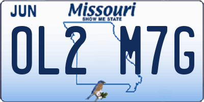 MO license plate OL2M7G
