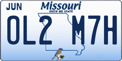 MO license plate OL2M7H