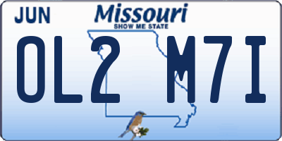 MO license plate OL2M7I
