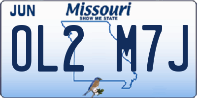 MO license plate OL2M7J