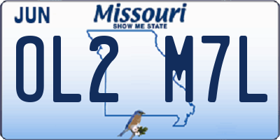MO license plate OL2M7L