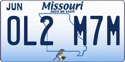 MO license plate OL2M7M