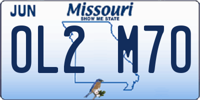 MO license plate OL2M7O