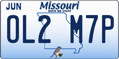 MO license plate OL2M7P