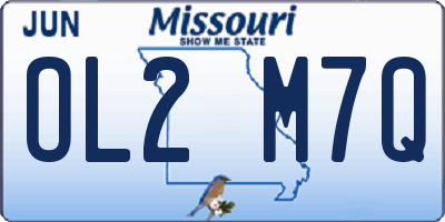 MO license plate OL2M7Q