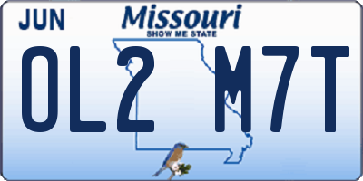 MO license plate OL2M7T