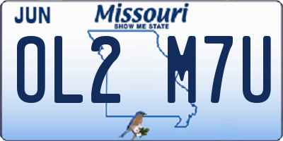 MO license plate OL2M7U