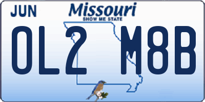 MO license plate OL2M8B