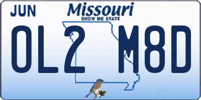 MO license plate OL2M8D