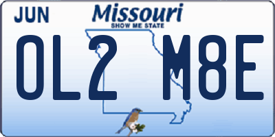 MO license plate OL2M8E
