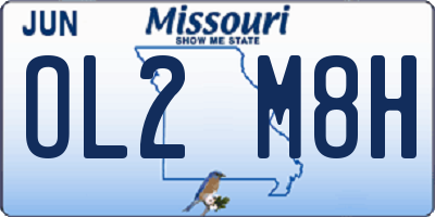 MO license plate OL2M8H