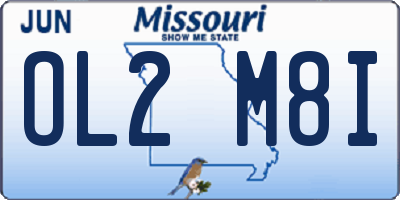MO license plate OL2M8I