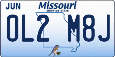 MO license plate OL2M8J