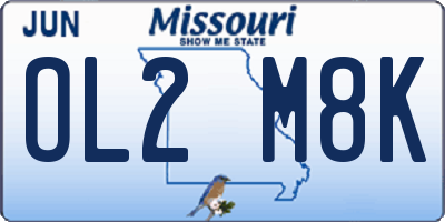 MO license plate OL2M8K