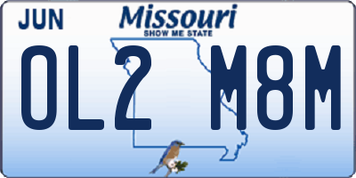 MO license plate OL2M8M
