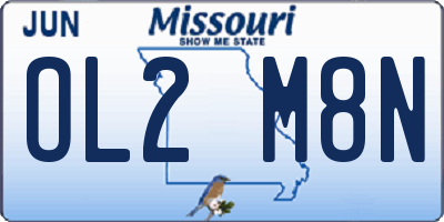 MO license plate OL2M8N
