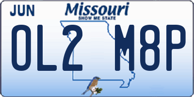 MO license plate OL2M8P