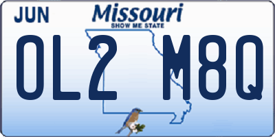 MO license plate OL2M8Q