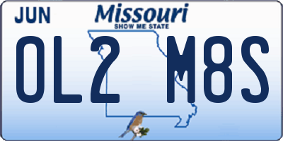 MO license plate OL2M8S