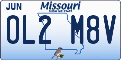 MO license plate OL2M8V
