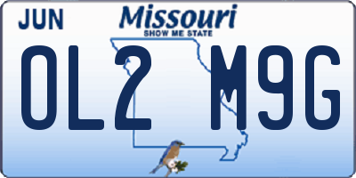 MO license plate OL2M9G