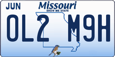 MO license plate OL2M9H