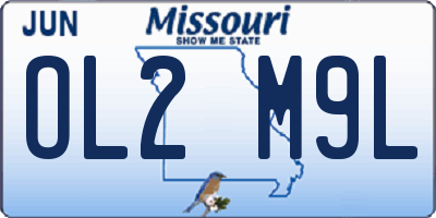 MO license plate OL2M9L
