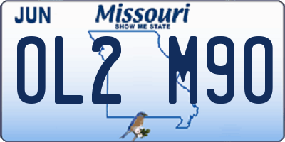 MO license plate OL2M9O