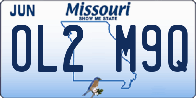 MO license plate OL2M9Q