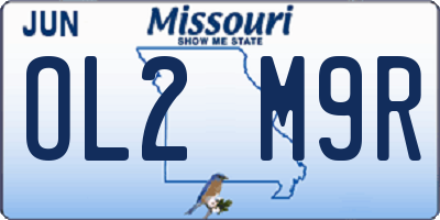 MO license plate OL2M9R