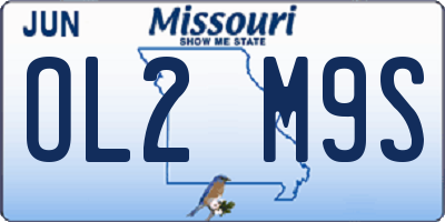 MO license plate OL2M9S