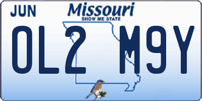 MO license plate OL2M9Y