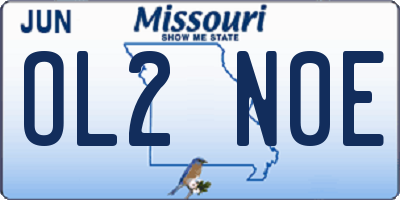 MO license plate OL2N0E