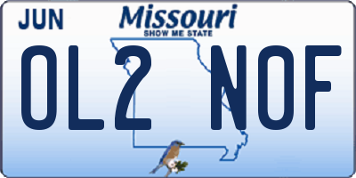 MO license plate OL2N0F