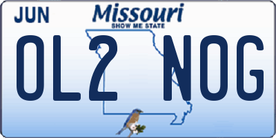 MO license plate OL2N0G