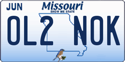 MO license plate OL2N0K
