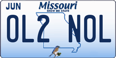 MO license plate OL2N0L