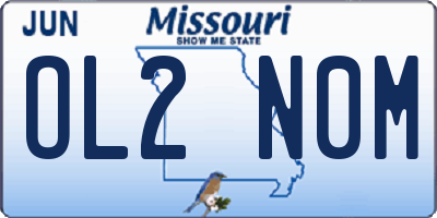 MO license plate OL2N0M