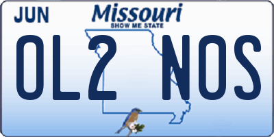 MO license plate OL2N0S