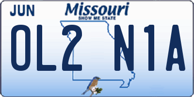 MO license plate OL2N1A