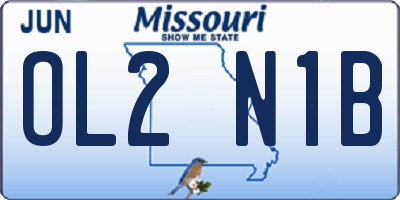 MO license plate OL2N1B