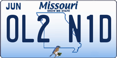 MO license plate OL2N1D