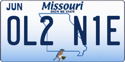 MO license plate OL2N1E