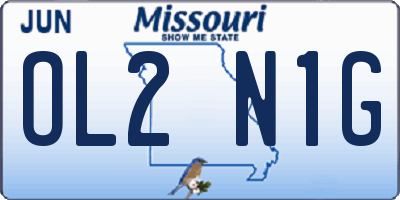 MO license plate OL2N1G